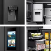 Ledusskapis Hisense Cross door RQ760N4IFE – Brīvi stāvošs, vairāku durvju, 577 L kopējā ietilpība, Melns