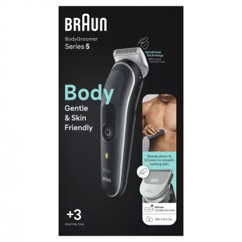 Braun BodyGroomer ķermeņa kopšanas ierīce 5 BG5340, ar SkinShield tehnoloģiju un 2 uzgaļiem