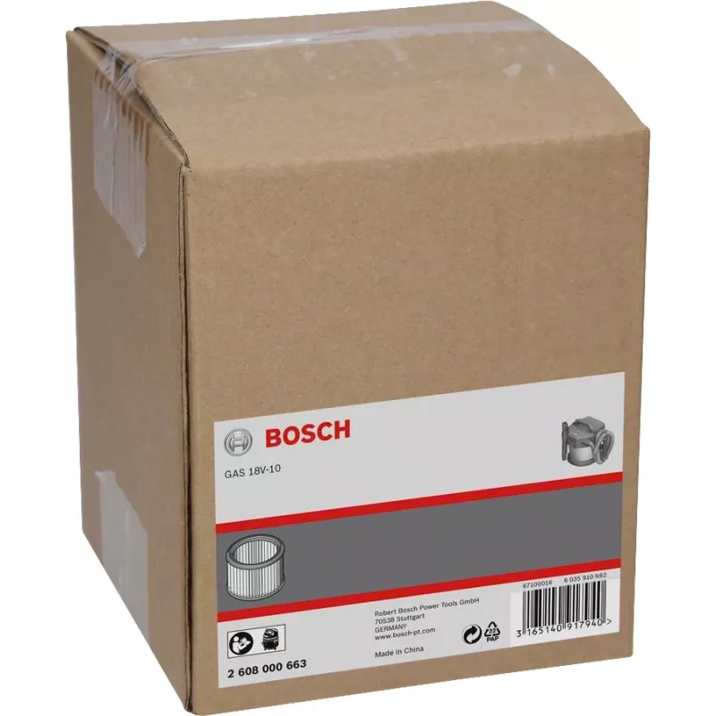 Bosch 2 608 000 663 putekļu sūcēja piederumu filtrs