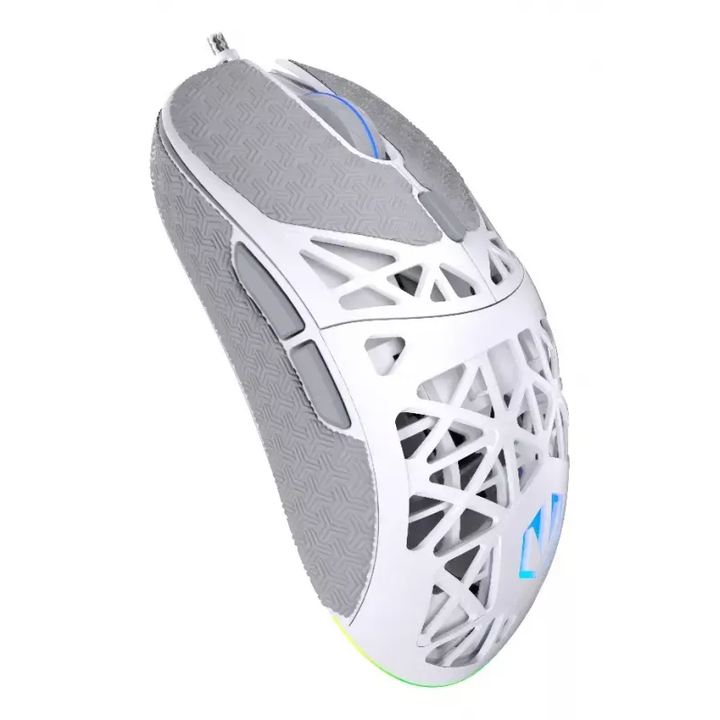 Vadu spēļu pele ENDORFY LIV Onyx balta — piemērota abām rokām, optiskais 12000 DPI, 6 pogas, 1,8 m kabelis