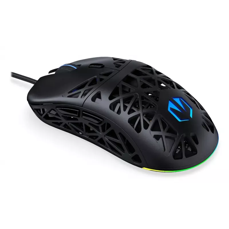 Spēļu pele ENDORFY LIV USB Type-A, vadu optiskā, 12000 DPI, piemērota abām rokām, 1,8 m kabelis, aRGB apgaismojums, melna