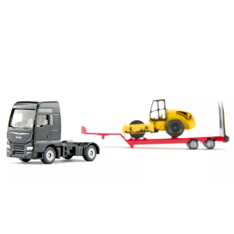 Siku MAN kravas auto ar ceļa veltni, Kravas auto/Piekabes modelis, 1:87, MAN, Zēnam/Meitenei, Metāls, Plastmasa, Sarkana, Dzeltena