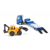 Siku MAN kravas automašīna ar ekskavatoru-iekrāvēju, Kravas automašīnas/piekabes modelis, 1:87, MAN, Zēns/Meitene, Metāls, Plastmasa, Zila, Dzeltena