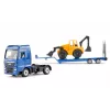 Siku MAN kravas automašīna ar ekskavatoru-iekrāvēju, Kravas automašīnas/piekabes modelis, 1:87, MAN, Zēns/Meitene, Metāls, Plastmasa, Zila, Dzeltena