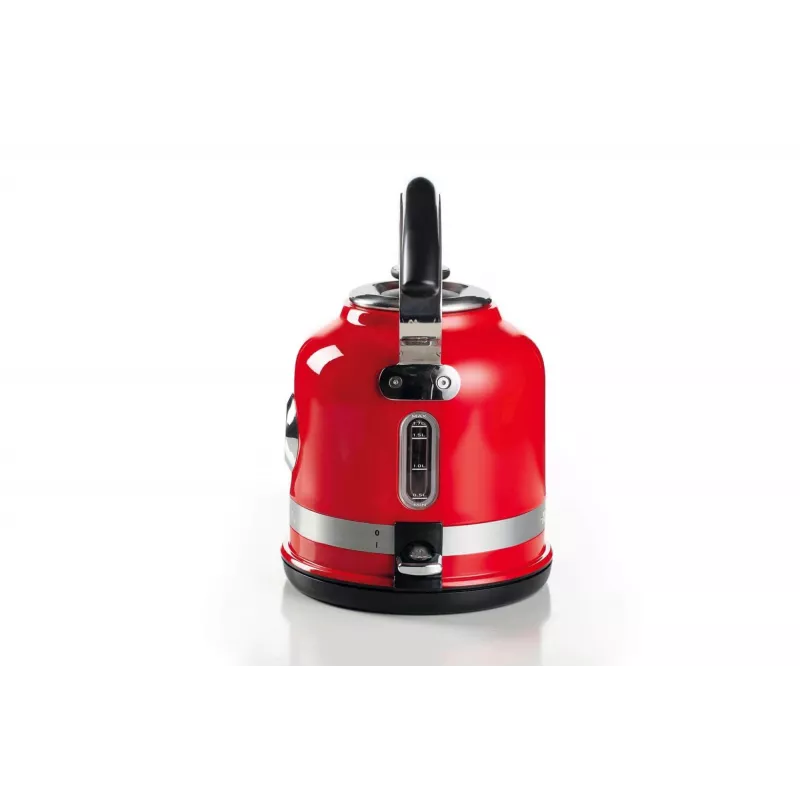 Ariete 2854 Moderna elektriskā tējkanna, 2000 W, 1,7 L tilpums, 360° bezvadu, automātiskā izslēgšanās sistēma, noņemams filtrs, redzams ūdens līmenis, termometrs, sarkana
