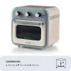 Ariete 4632 Gaisa fritieris un cepeškrāsns Vintage, 1400W, 2in1, Tilpums 16L, Piederumi iekļauti, Taimeris 60 minūtes, Dubultstikls, zils