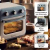 Ariete 4632 Gaisa fritieris un cepeškrāsns Vintage, 1400W, 2in1, Tilpums 16L, Piederumi iekļauti, Taimeris 60 minūtes, Dubultstikls, zils