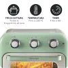 Ariete 4632 Gaisa fritieris un cepeškrāsns Vintage, 1400W, 2in1, Tilpums 16L, Iekļauti piederumi, Taimeris 60 minūtes, Dubultstikls, Zaļš