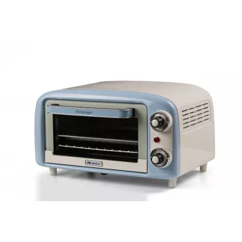 Ariete 3919 Elektriskā cepeškrāsns Vintage, 800 W, 10 L tilpums, dubultstikls, retro, zila