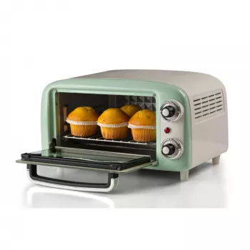 Ariete 3919 Electric Oven Vintage, 800W, 10L capacity, Double glass, Retro, zaļa