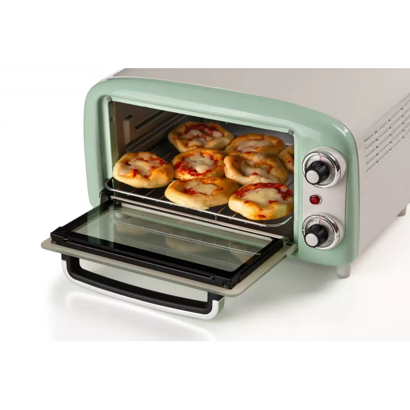 Ariete 3919 Electric Oven Vintage, 800W, 10L capacity, Double glass, Retro, zaļa