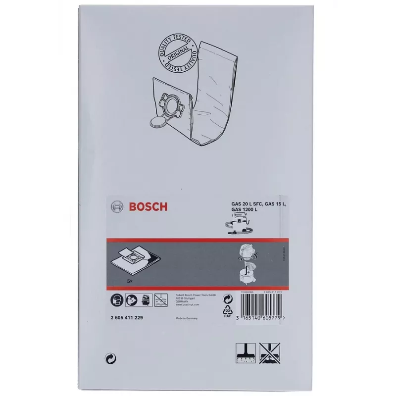 Bosch 2 605 411 229 putekļu nosūcēja piederums Putekļu maiss