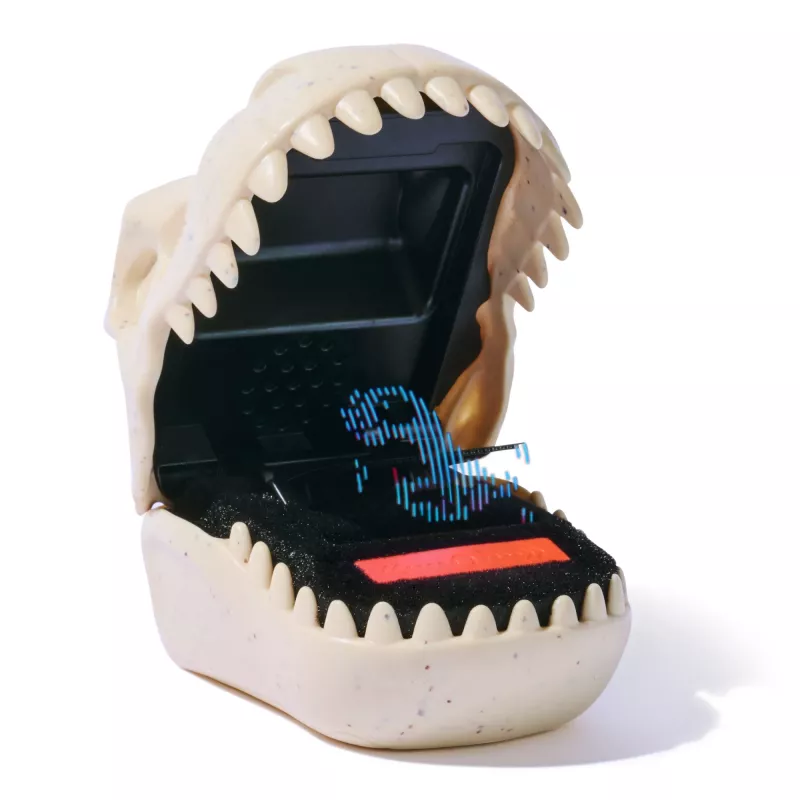 Interaktīvā dinozauru rotaļlieta Spinmaster Bitzee Jurassic World – 25 dinozauri iekšpusē, pieskārienjutīgas kapsulas, AA baterijas, bēšs
