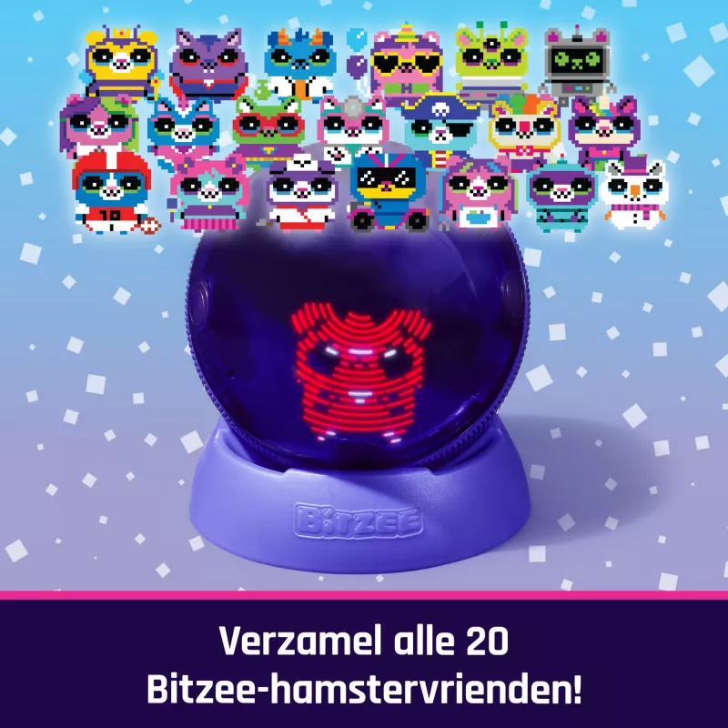 Interaktīva kāmja bumbas rotaļlieta Spinmaster Bitzee ar vairāk nekā 20 digitālajiem kāmjiem, ripo un reaģē uz pieskārienu, AA baterija, daudzkrāsu