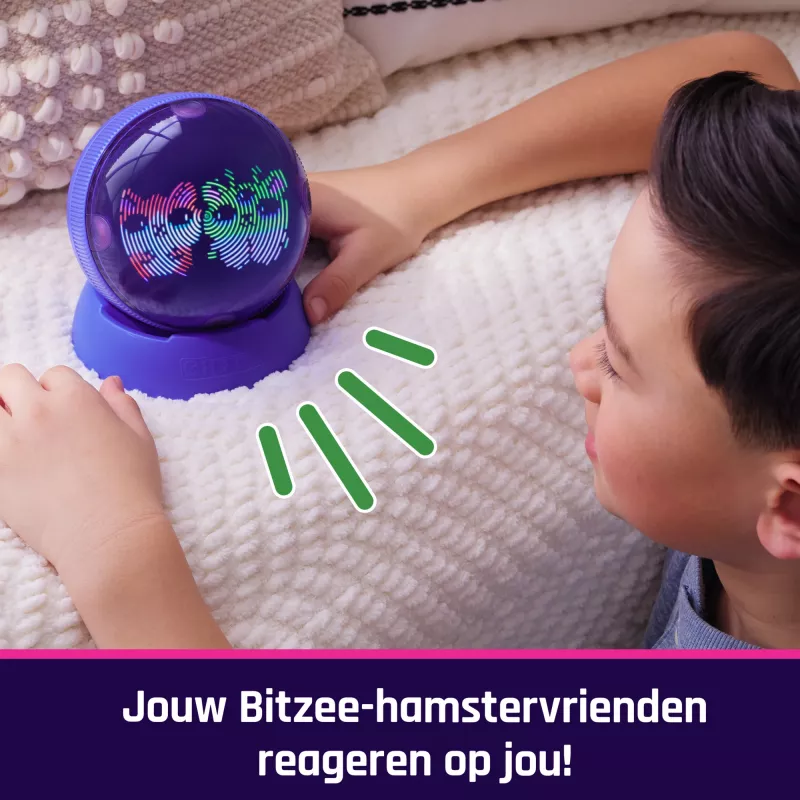 Interaktīva kāmja bumbas rotaļlieta Spinmaster Bitzee ar vairāk nekā 20 digitālajiem kāmjiem, ripo un reaģē uz pieskārienu, AA baterija, daudzkrāsu