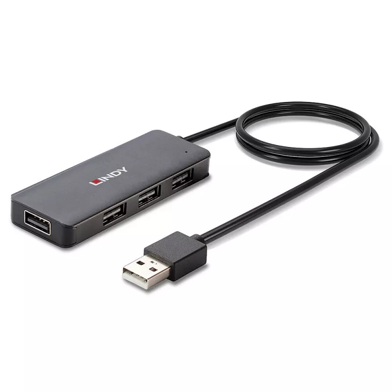 USB centrmezgls Lindy 4 Port USB 2.0 Hub