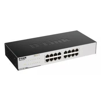 D-Link GO-SW-16G Nepārvaldāms L2 Gigabit Ethernet (10/100/1000) 1U Melns