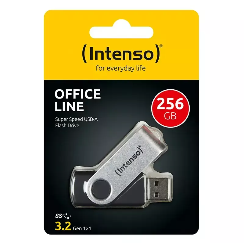 USB zibatmiņa Intenso 256GB USB-A 3.2 Gen 1 Office Line