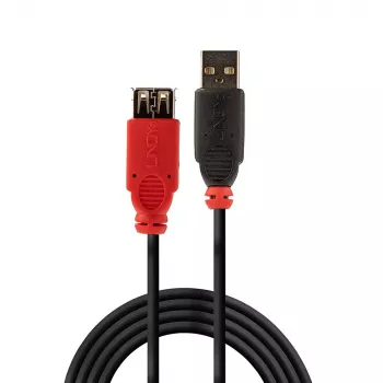 Lindy 5m USB 2.0 Active Extension plāns, 5 m, USB A, USB A, USB 2.0, 0,48 Gbit/s, melns