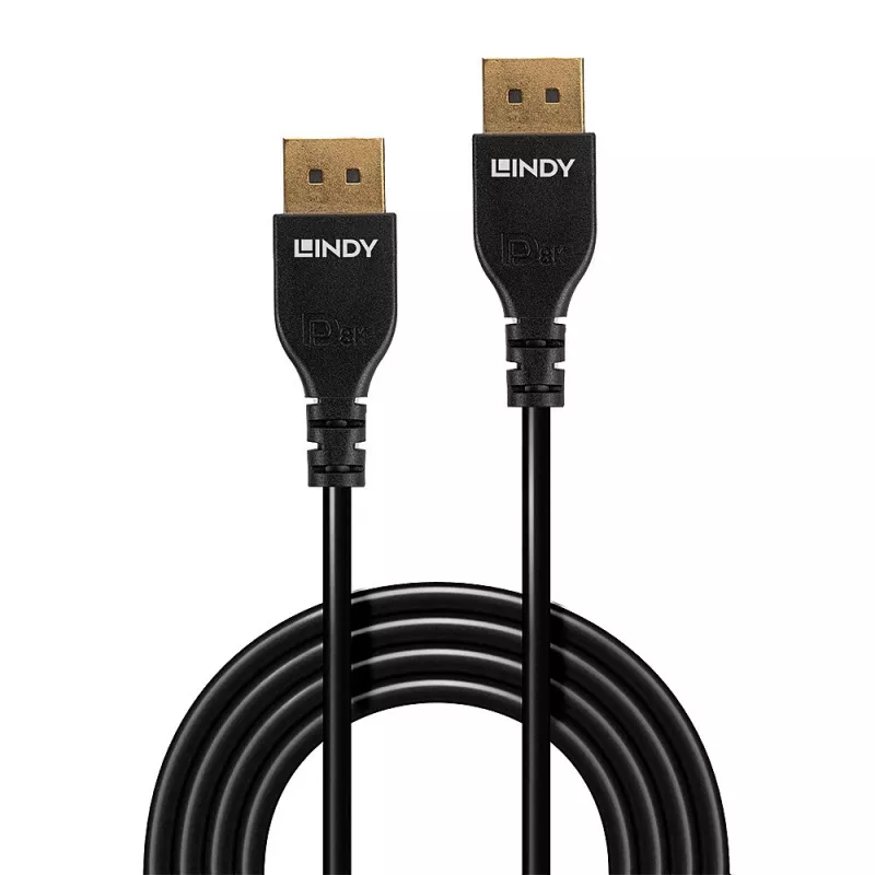 DisplayPort kabelis Lindy 2m plāns DisplayPort 1.4 kabelis
