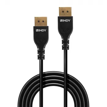 Lindy 1m plāns DisplayPort 1.4 kabelis, 1 m, DisplayPort, DisplayPort, Male, Male, 7680 x 4320 pixels