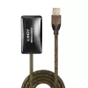 Lindy 10m USB 2.0 aktīvs pagarinātāja centrmezgls, USB 2.0, 480 Mbit/s, pelēks, 28/24, 10 m