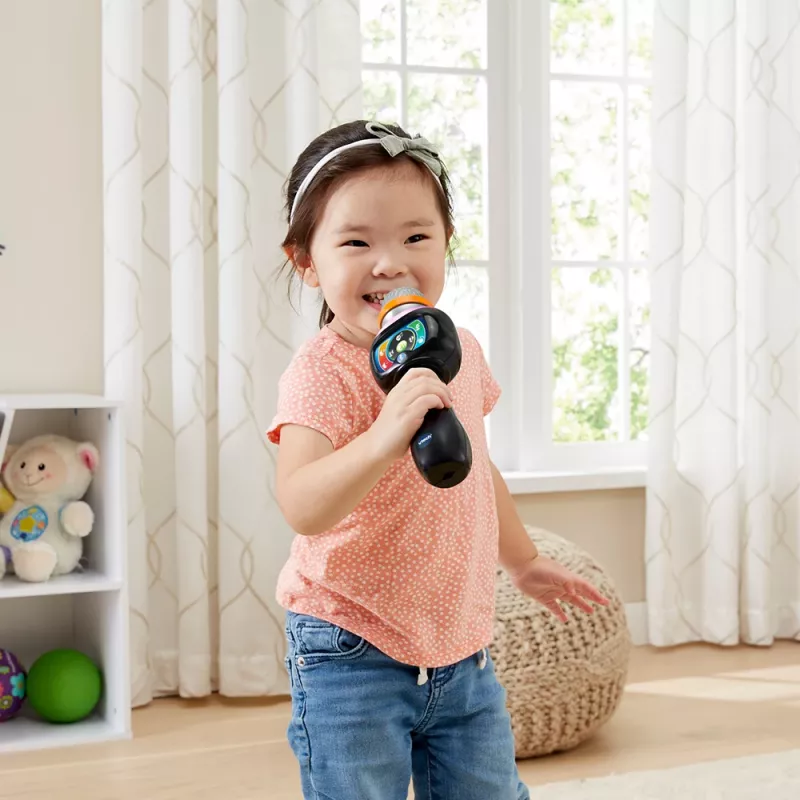 VTech Baby Magisches Singspaß-Mikrofon, Rotaļlietu mikrofons, 2 gadi, AAA, 200 g, melns