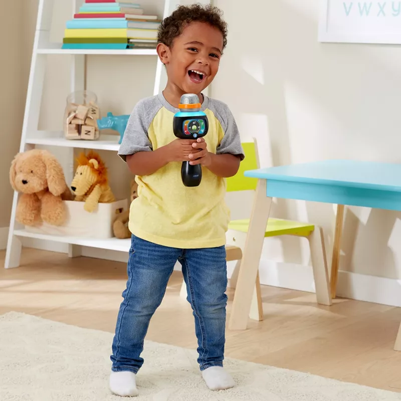 VTech Baby Magisches Singspaß-Mikrofon, Rotaļlietu mikrofons, 2 gadi, AAA, 200 g, melns