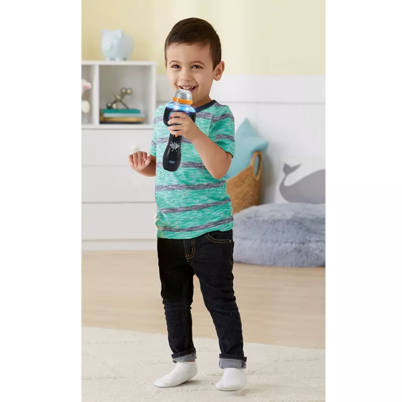 VTech Baby Magisches Singspaß-Mikrofon, Rotaļlietu mikrofons, 2 gadi, AAA, 200 g, melns
