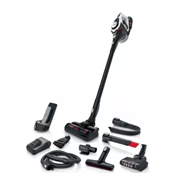 Bosch Serie 8 BSS825ALL putekļsūcējs ar kātu/elektriskā slota Baterija Sausā Bezmaisa Melns, Balts 5 Ah