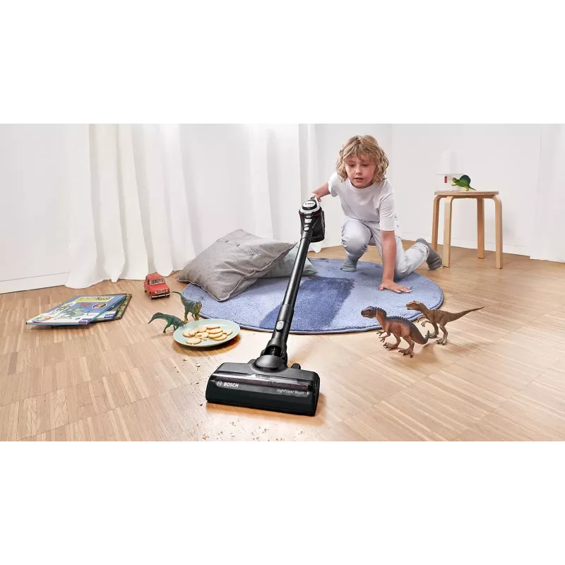 Bosch Serie 8 BSS825ALL putekļsūcējs ar kātu/elektriskā slota Baterija Sausā Bezmaisa Melns, Balts 5 Ah
