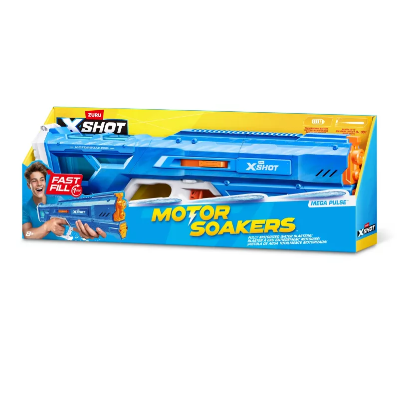Zuru water blaster Mega Pulse Motor Soaker XSHOT — ar baterijām darbināms motorizēts ūdens lielgabals (modelis 118159)