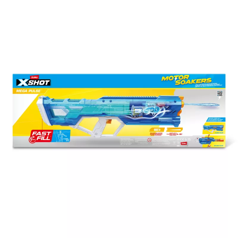 Zuru water blaster Mega Pulse Motor Soaker XSHOT — ar baterijām darbināms motorizēts ūdens lielgabals (modelis 118159)