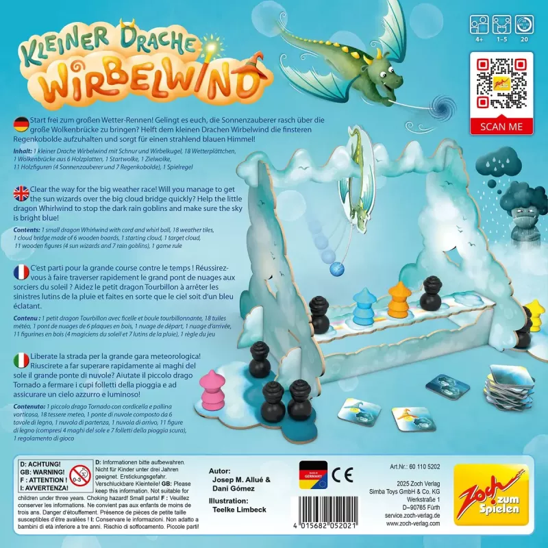 Galda spēle Simba‑Dickie Zoch Little Dragon Whirlwind ģimenes spēle, modelis 601105202