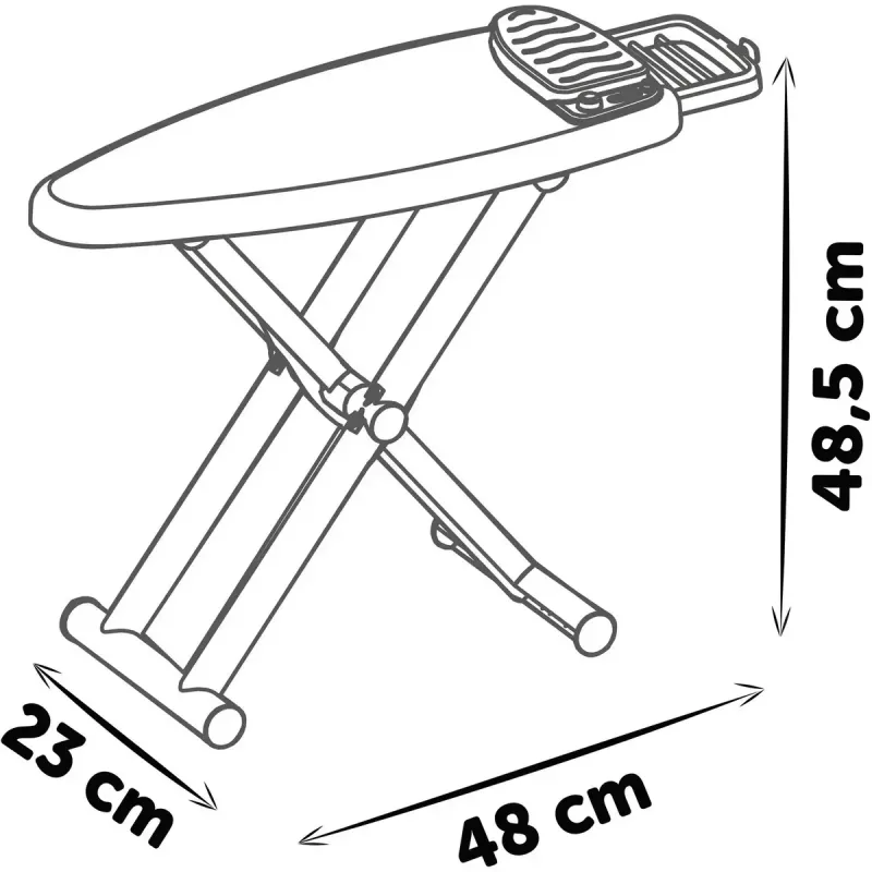 Bērnu gludināmais dēlis ar tvaika stacijas rotaļlietu, Simba-Dickie Smoby (modelis 7600330125)