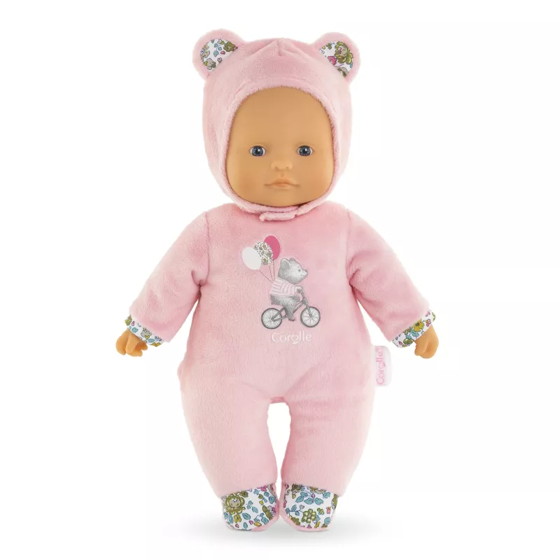 Mīkstā rotaļu lācīte Simba‑Dickie Corolle Mon Doudou Corolle Sweetheart rozā krāsā — komforta plīša lelle