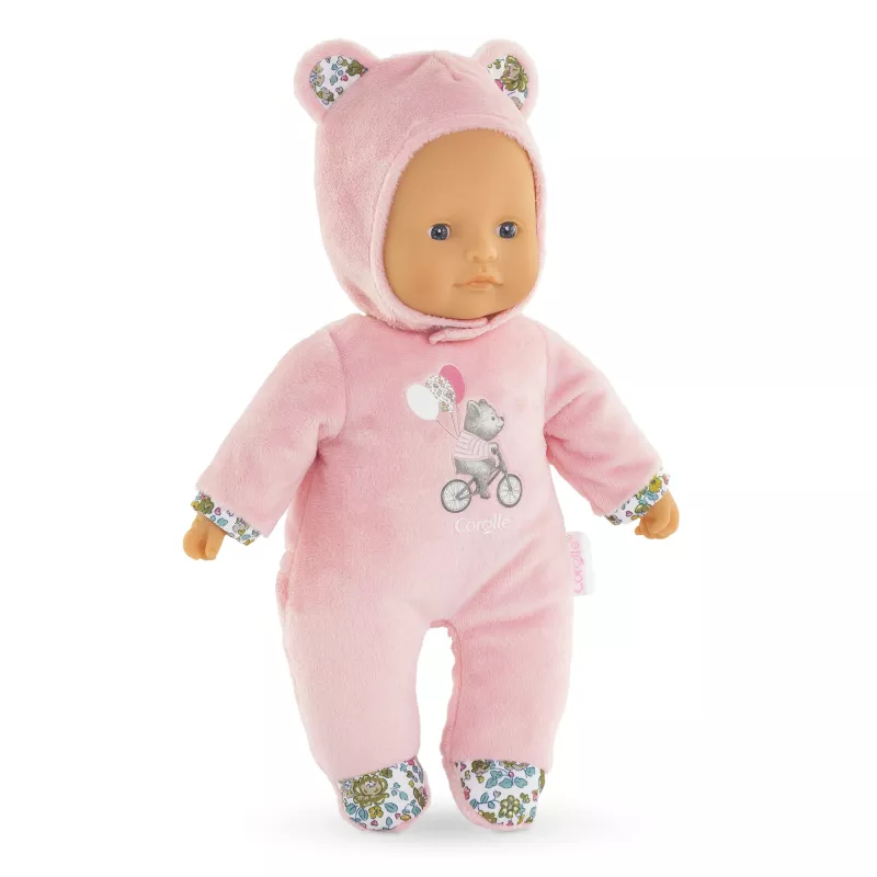 Mīkstā rotaļu lācīte Simba‑Dickie Corolle Mon Doudou Corolle Sweetheart rozā krāsā — komforta plīša lelle