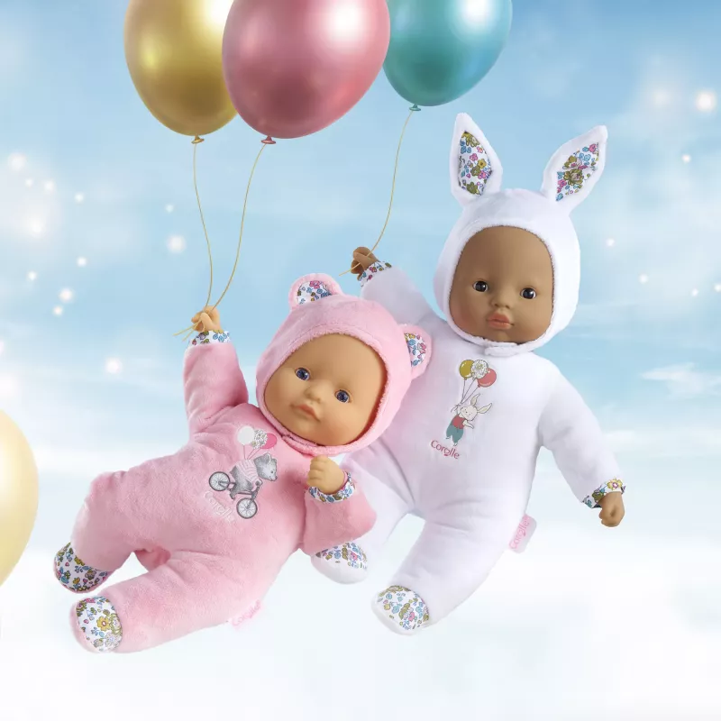 Mīkstā rotaļu lācīte Simba‑Dickie Corolle Mon Doudou Corolle Sweetheart rozā krāsā — komforta plīša lelle