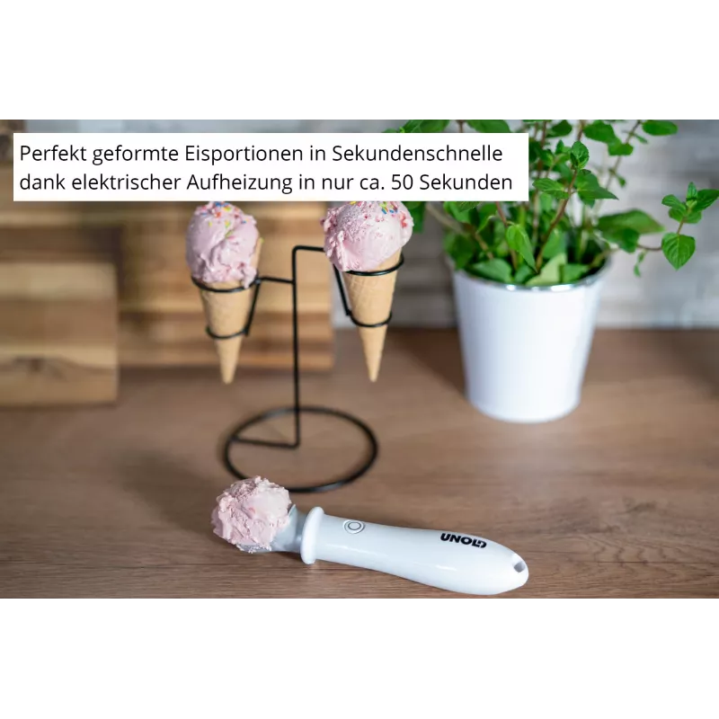 Disher scoop Unold 488990 4 mm Nerūsējošais tērauds Plastmasa Balts