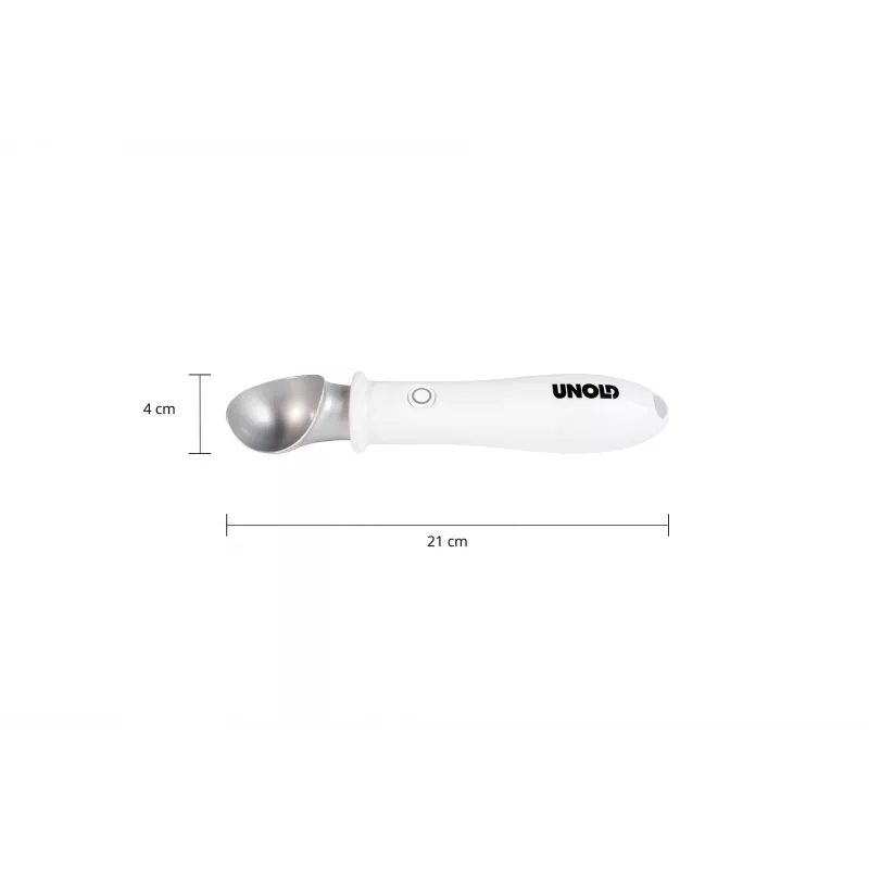 Disher scoop Unold 488990 4 mm Nerūsējošais tērauds Plastmasa Balts