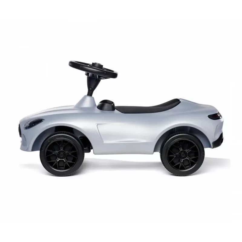 Simba-Dickie BIG Mercedes-AMG GT vizināmais auto sudraba/melnā krāsā – bērnu stumjamais/pedāļu braucamrīks