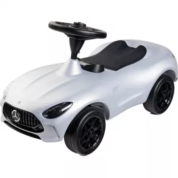 Simba-Dickie BIG Mercedes-AMG GT vizināmais auto sudraba/melnā krāsā – bērnu stumjamais/pedāļu braucamrīks