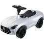 Simba-Dickie BIG Mercedes-AMG GT vizināmais auto sudraba/melnā krāsā – bērnu stumjamais/pedāļu braucamrīks