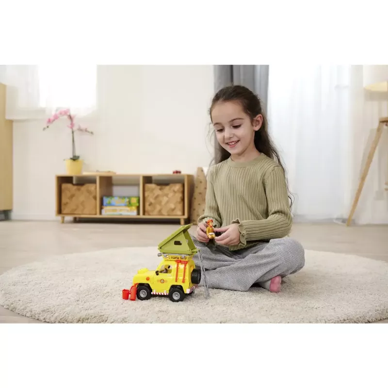 Rotaļlietu bezceļu transportlīdzeklis Simba‑Dickie Fireman Sam ar jumta telti — modelis 109252653, rotaļu komplekts