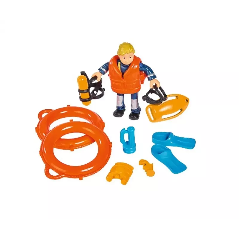 Rotaļu laiva Simba-Dickie Fireman Sam Neptune Boat ar Figūriņu — rotaļu transportlīdzeklis