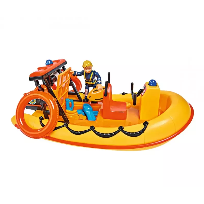 Rotaļu laiva Simba-Dickie Fireman Sam Neptune Boat ar Figūriņu — rotaļu transportlīdzeklis