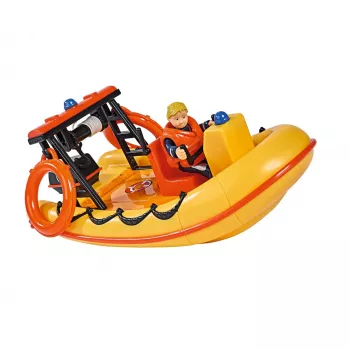 Rotaļu laiva Simba-Dickie Fireman Sam Neptune Boat ar Figūriņu — rotaļu transportlīdzeklis