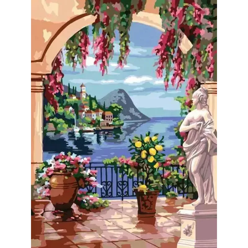 Puzzle Ravensburger CreArt Premium Lake Maggiore, gleznošanas motīvs, modelis 25963