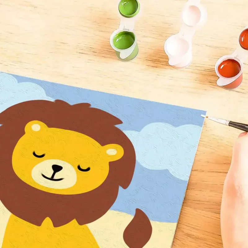 Krāsošanas komplekts Ravensburger CreArt Mazais Lauva – bērnu krāsošana pēc numuriem