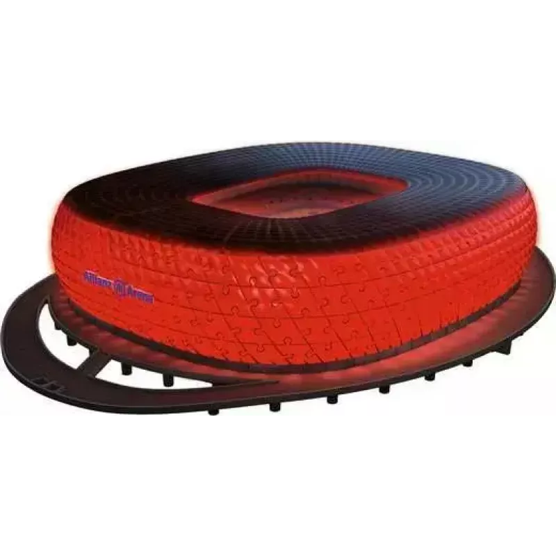 3D Puzzle Ravensburger Iconics Allianz Arena ar apgaismojumu, 216 detaļas